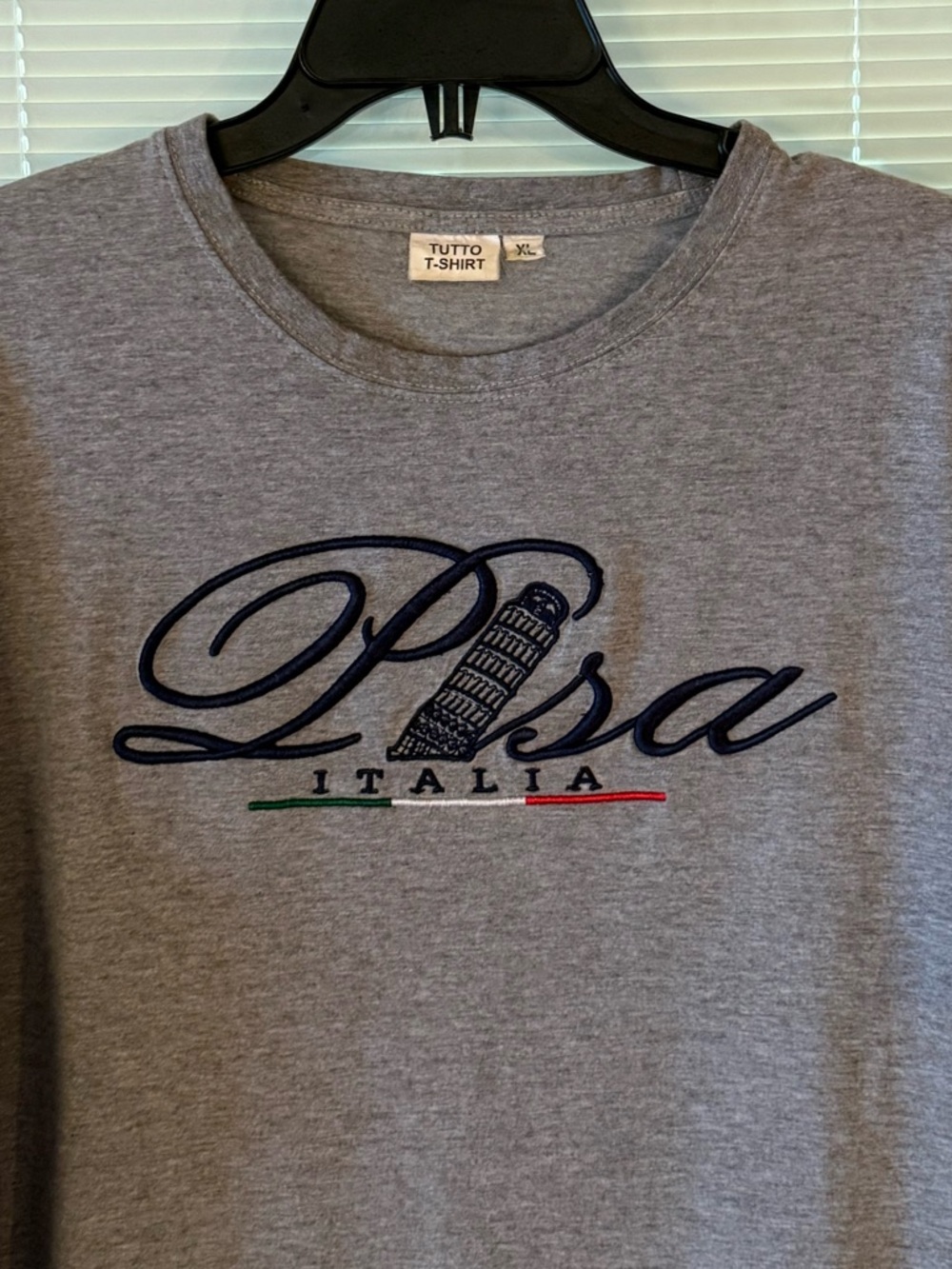 Vintage Pisa Italia Embroidered Tee T-Shirt XL